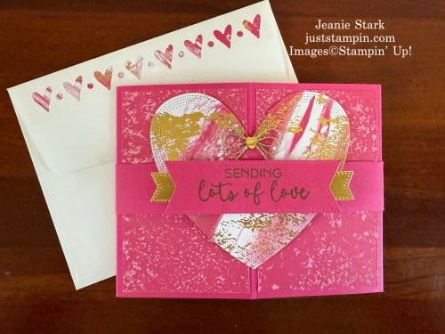 Stampin' Up! Hearts of Elegance pop-out fun fold wedding card idea-Jeanie Stark StampinUp