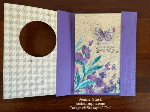 Stampin' Up! Loveliest Tree sympathy card with Perennial lavender, The Right Words, Stylish Shapes, and Beautiful Butterflies-Jeanie Stark StampinUp
