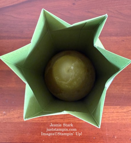 Stampin' Up! Painterly Pears Twist & Close gift box idea-visit juststampin.com for handmade inspiration, free tutorials, and more-Jeanie Stark StampinUp