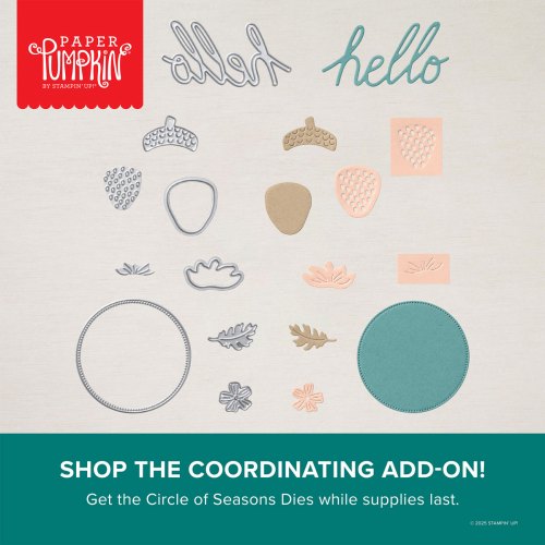 Stampin' Up! Paper Pumpkin Circle of Seasons Dies-visit juststampin.com for handmade inspiration and more-Jeanie Stark StampinIUp