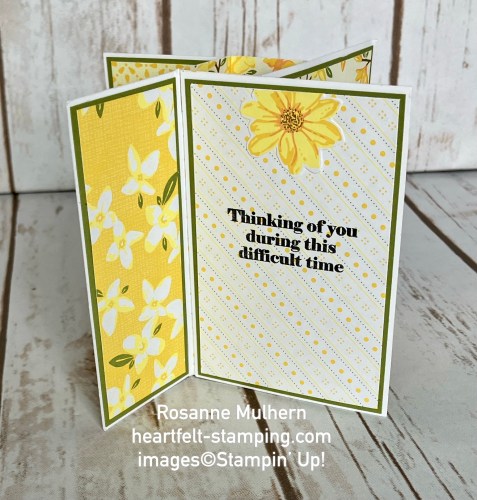 Stampin' Up! Floral Delight Pinwheel Tower fun fold card -visit juststampin.com for handmade inspiration and more-Jeanie Stark StampinUp