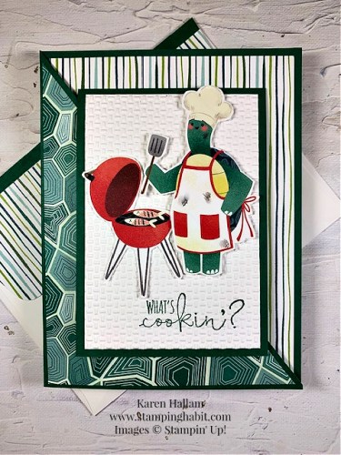 Stampin' Up! Turtle-y Cute fun fold card-visit juststampin.com for handmade inspiration and more-Jeanie Stark StampinUp