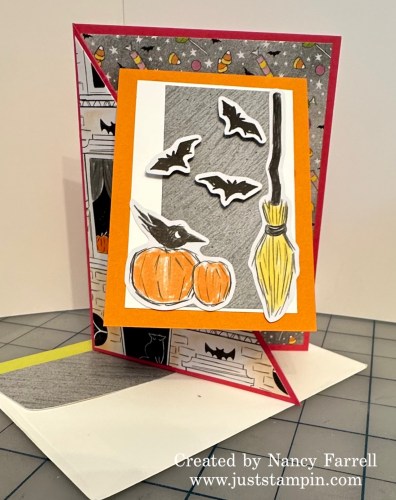 Stampin' Up! Spooky Sweet Halloween fun fold card-visit juststampin.com for handmade inspiration and more-Jeanie Stark StampinUp