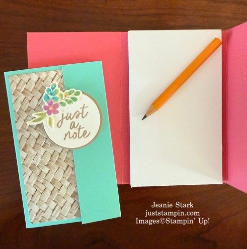 Stampin' Up! Extraordinary Flora and Woven Textures note pads-Jeanie Stark StampinUp