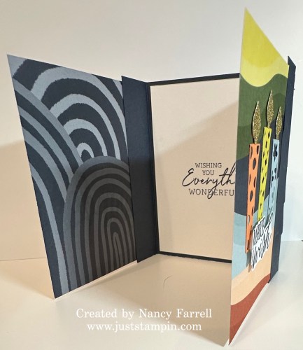 Stampin' Up! Boho Vibes fun fold birthday card idea-visit juststampin.com for inspiration and more-Jeanie Stark StampinUp