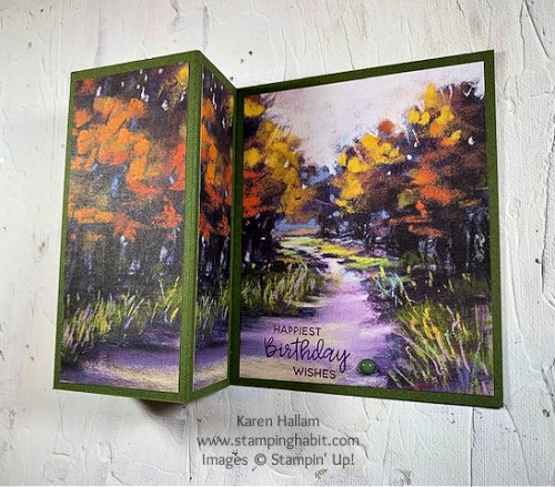 Stampin' Up! Splendid Autumn pop up fun fold birthday card idea-visit juststampin.com for handmade inspiration, ordering information and more-Jeanie Stark StampinUp