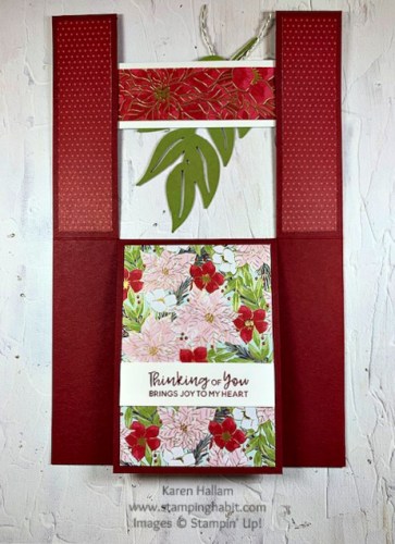 Stampin' Up! Traditions of Christmas fun fold card idea-visit juststampin.com for handmade inspiration and more-Jeanie Stark StampinUp