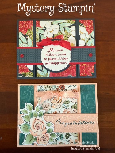 Stampin' Up! Spanner Fun Fold Cards with Traditions of Christmas and Floral Charm-Jeanie stark StampinUp