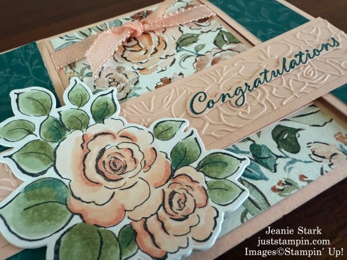 Stampin' Up! Charming Day, Wonderful Thoughts, & Lifetime of Love wedding fun fold card idea-Jeanie Stark StampinUp