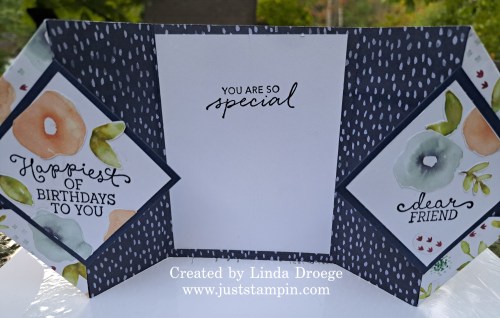 Stampin' Up! diamond gate fold birthday card idea-Jeanie Stark StampinUp