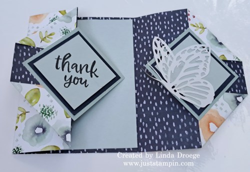 Stampin' Up! fun fold thank you card idea-Jeanie Stark StampinUp