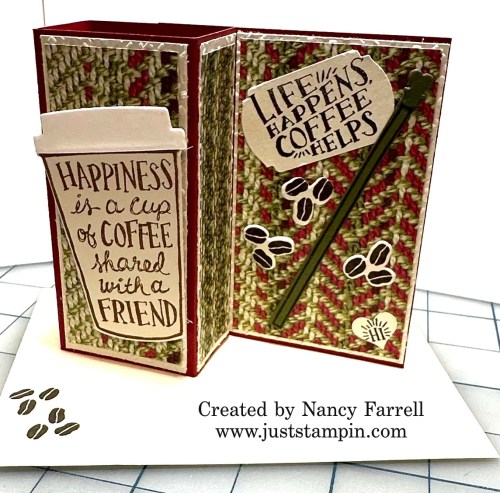 Stampin' Up! Need For Tweed pop up fun fold card idea for a friend-visit juststampin.com for handmade inspiration, ordering information and more-Jeanie Stark StampinUp