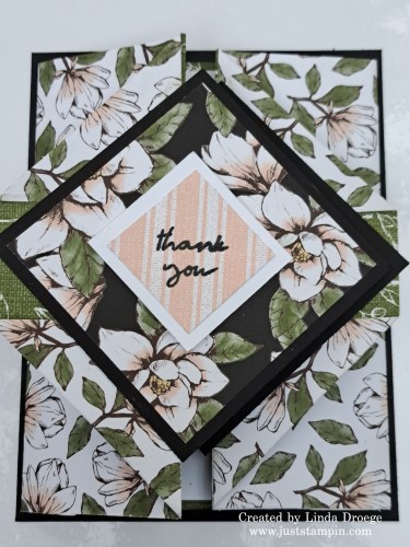 Stampin' Up! fun fold thank you card idea-Jeanie Stark StampinUp