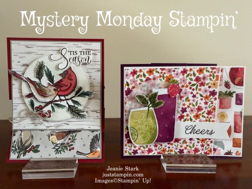 Stampin' Up! Trifold Accordion Cards with Nests of Winter & Celebratory Sips-Jeanie Stark StampinUp