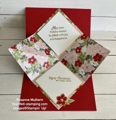 Stampin' Up! Traditions of Christmas fun fold explosion card idea-visit juststampin.com for handmade inspiration and more-Jeanie Stark StampinUp