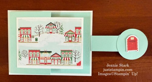 Stampin' Up! Jolly Delivery fun fold Christmas card idea with North Pole Delivery Designer Series Paper-Jeanie Stark StampinUp