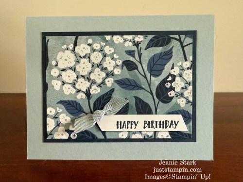 Stampin' Up! The Right Words Birthday Fun Fold Explosion card with Peaceful Garden Designer Series Paper-Jeanie Stark StampinUp