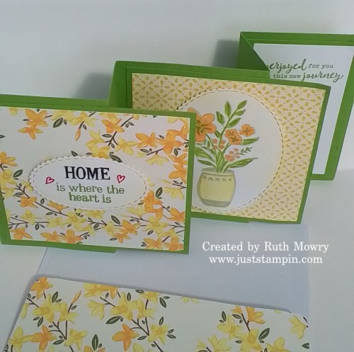 Stampin' Up! Floral Delight fun fold card idea-visit juststampin.com for handmade inspiration and more-Jeanie Stark StampinUp