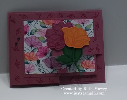Stampin' Up! Double Flap Floral Fun Fold card idea-visit juststampin.com for handmade inspiration and more-Jeanie Stark StampinUp