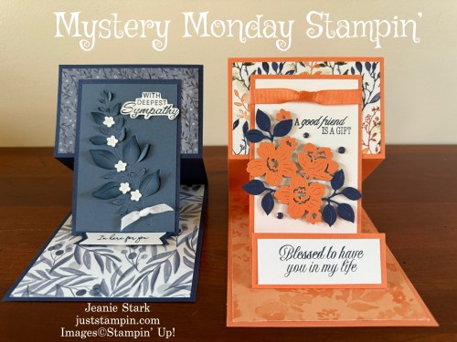 Stampin' Up! Reverse Easel Cards with Peaceful Garden & Floral Charm Designer Series Paper-Jeanie Stark StampinUp