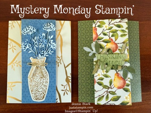 Stampin' Up! fun fold cards with Zintsugi Inspiration and Painterly Pears-Jeanie Stark StampinUp