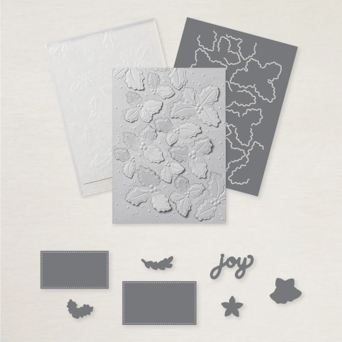 Stampin' Up! Holly Jolly Hybrid Embossing Folder-visit juststampin.com for inspiration, ordering information, and more-Jeanie Stark StampinUp