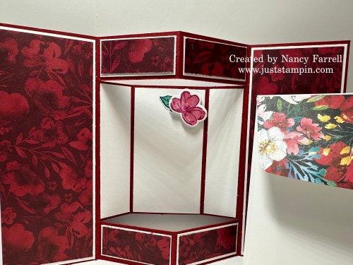 Stampin' Up! Box Seat fun fold card idea-visit juststampin.com for handmade inspiration and more-Jeanie Stark StampinUp