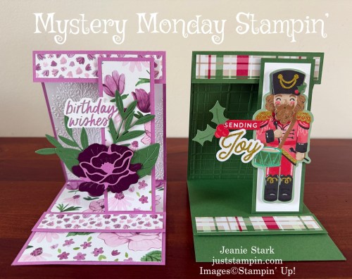 Stampin' Up! Easel cards with Floral Blooms and Nutcracker Tag Kit-Jeanie Stark StampinUp