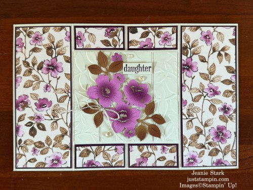 Stampin' Up! Floral Charm Box Seat Fun Fold Birthday card idea-Jeanie Stark StampinUp