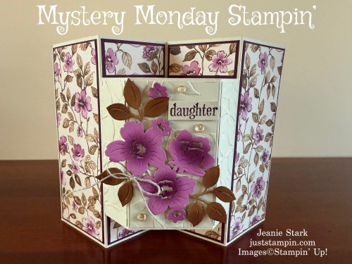 Stampin' Up! Floral Charm Box Seat Fun Fold Birthday card idea-Jeanie Stark StampinUp