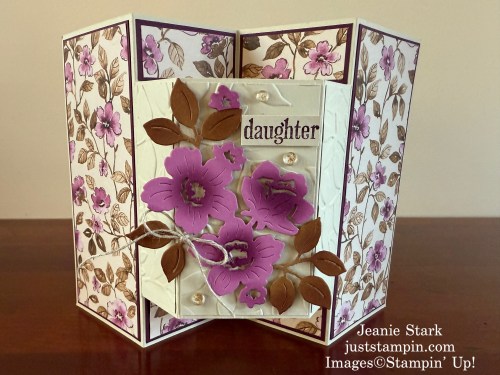 Stampin' Up! Floral Charm Box Seat Fun Fold Birthday card idea-Jeanie Stark StampinUp