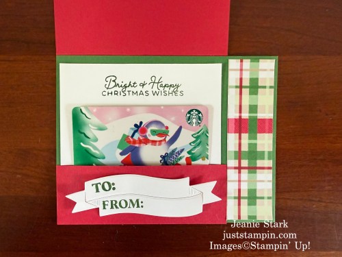 Stampin' Up! Jolly Holly Christmas Gift Card Holder with Christmas Tags & More Specialty Designer Series Paper-Jeanie Stark StampinUp