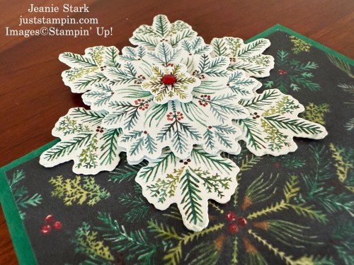 Stampin' Up! Elegant Pine Snowflakes Card with Delicate Pines Stamp Set-Jeanie Stark StampinUp