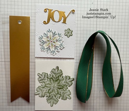 Stampin' Up! Elegant Pine Snowflake wine tag kit-Jeanie Stark StampinUp