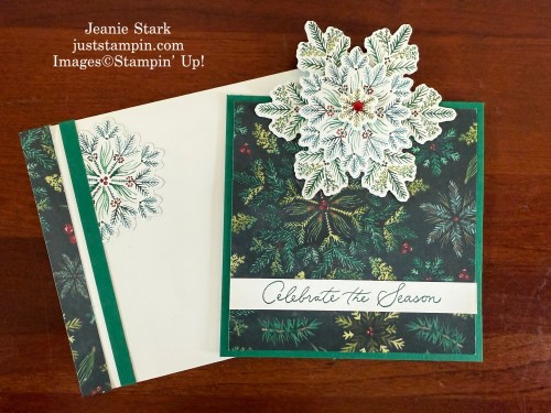 Stampin' Up! Elegant Pine Snowflakes Card with Delicate Pines Stamp Set-Jeanie Stark StampinUp