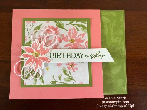 Stampin' Up! fun fold birthday gift card holder featuring the 12 Days of Crafting Advent Calendar-Jeanie Stark StampinUp