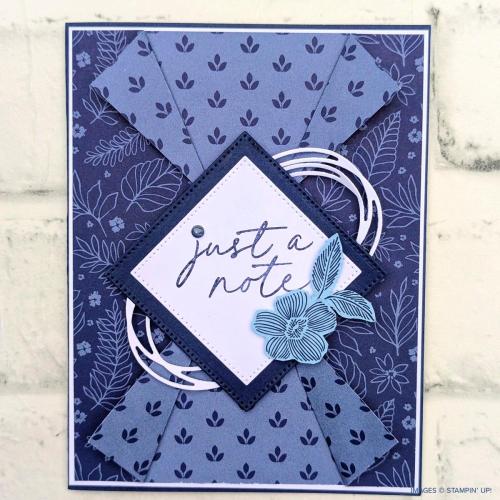 Stampin' Up! December Product of the Month True Blue Florals handmade card idea-visit juststampin.com for inspiration, ordering information, and more-Jeanie Stark StampinUp
