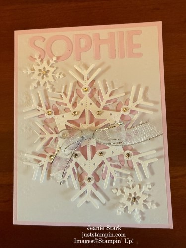 Stampin' Up! Snowy Delights winter card for Tic Tac Toe Challenge#285-Jeanie Stark StampinUp
