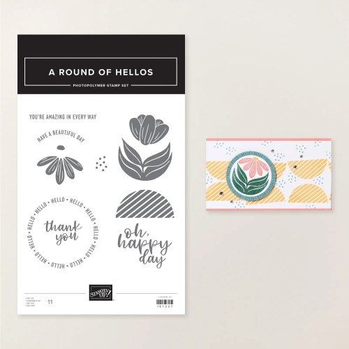 Stampin' Up! A Round of Hellos Stamp Set-visit juststampin.com for inspiration, ordering information, and more-Jeanie Stark StampinUp