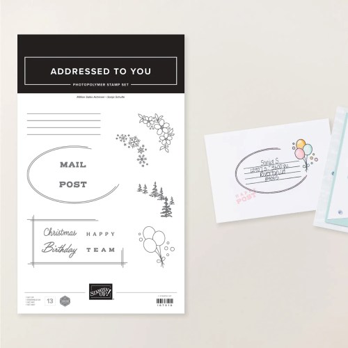 Stampin' Up! Addressed To You Stamp Set-visit juststampin.com for inspiration, ordering information, and more-Jeanie Stark StampinUp