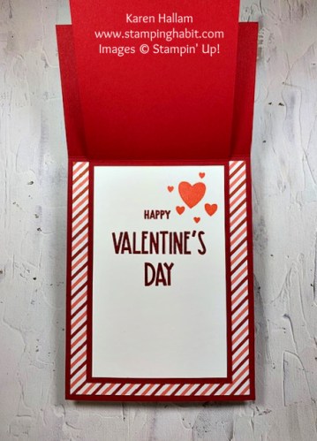Made with Love Double Panel Flap fun fold valentine card-visit juststampin.com for handmade inspiration and more-Jeanie Stark StampinUp