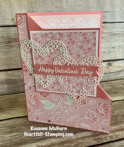 Stampin' Up! Valentine Corner Flip fun fold card-visit juststampin.com for handmade inspiration and more-Jeanie Stark StampinUp