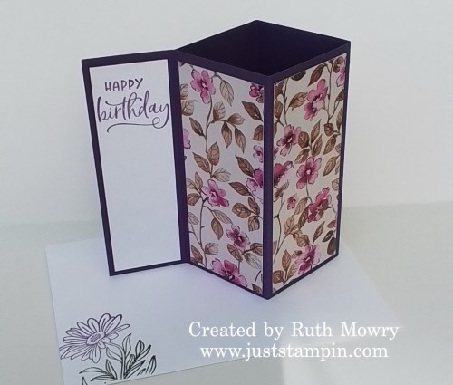 Stampin' Up! You Are Remarkable fun fold card with True Blue Florals Designer Series paper-visit juststampin.com for handmade inspiration and more-Jeanie Stark StampinUp