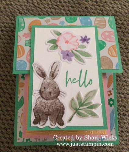 Easter Joy Double Panel Flap fun fold Easter card-visit juststampin.com for handmade inspiration and more-Jeanie Stark StampinUp
