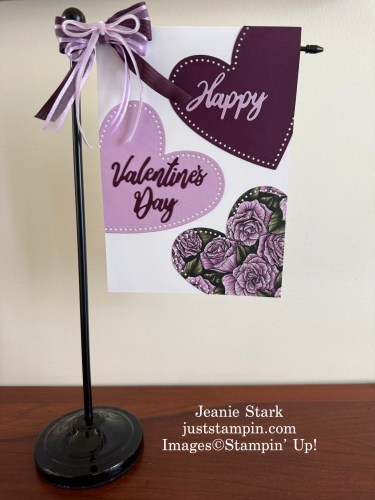 Stampin' Up! Endless Love Valentine flag-visit juststampin.com for kits to go and more-Jeanie Stark StampinUp