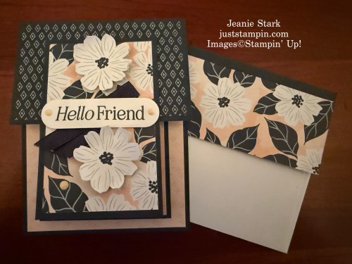 Stampin' Up! Lovely Blossoms Fun Fold birthday card idea with Lovely Arrangements Bundle-Jeanie Stark StampinUp