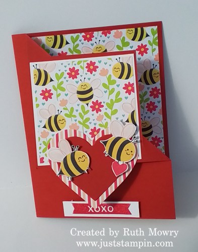 Stampin' Up! Valentine Corner Flip fun fold card-visit juststampin.com for handmade inspiration and more-Jeanie Stark StampinUp