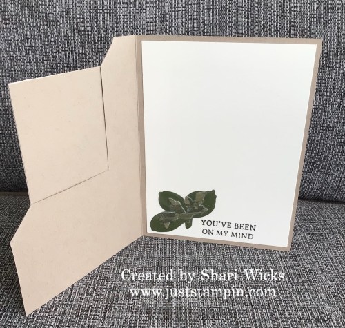 Stampin' Up! Words of Beauty Corner Flip fun fold Thinking of You card with Brushed With Beauty Designer Series paper-visit juststampin.com for handmade inspiration and more-Jeanie Stark StampinUp