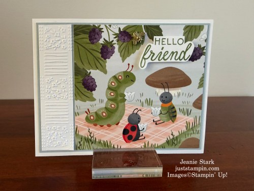 Stampin Up! Sweet Bugs fun fold card for a friend-Jeanie Stark StampinUp