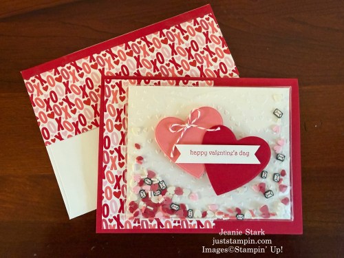 Stampin' Up! Made With Love Valentine's Day Shaker Card-Jeanie Stark StampinUp